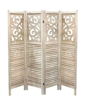 SEPARE CON 4 PANNELLI DA 40 CM IN LEGNO 160X170 CM COLORE NATURALE