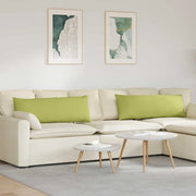 Cuscini da Divano 2 pz-Set di 2 Cuscini per Sofa Verde chiaro 120 x 40 cm Tessuto