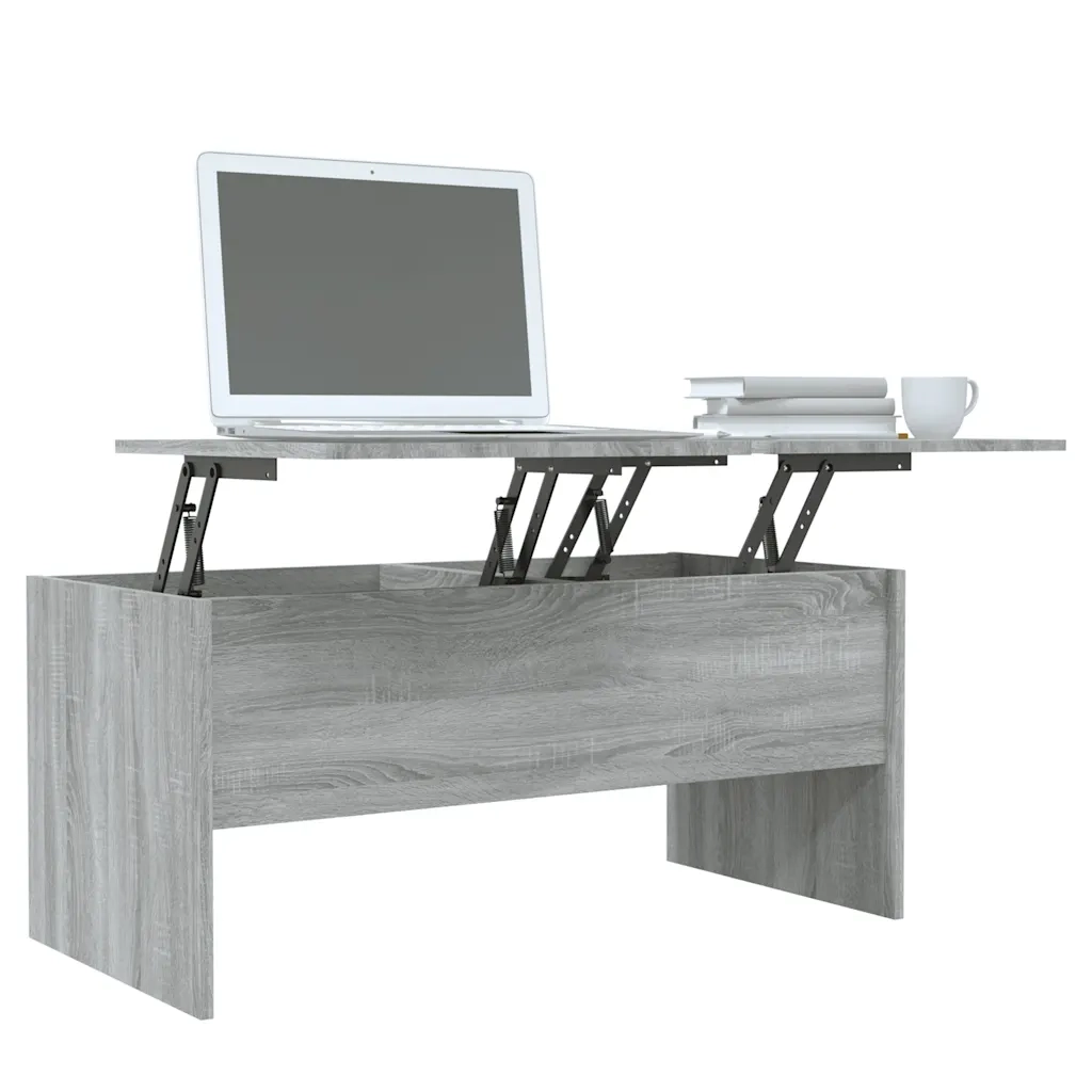 Tavolino Grigio Sonoma 102x50,5x46,5 cm in Legno Multistrato 819300