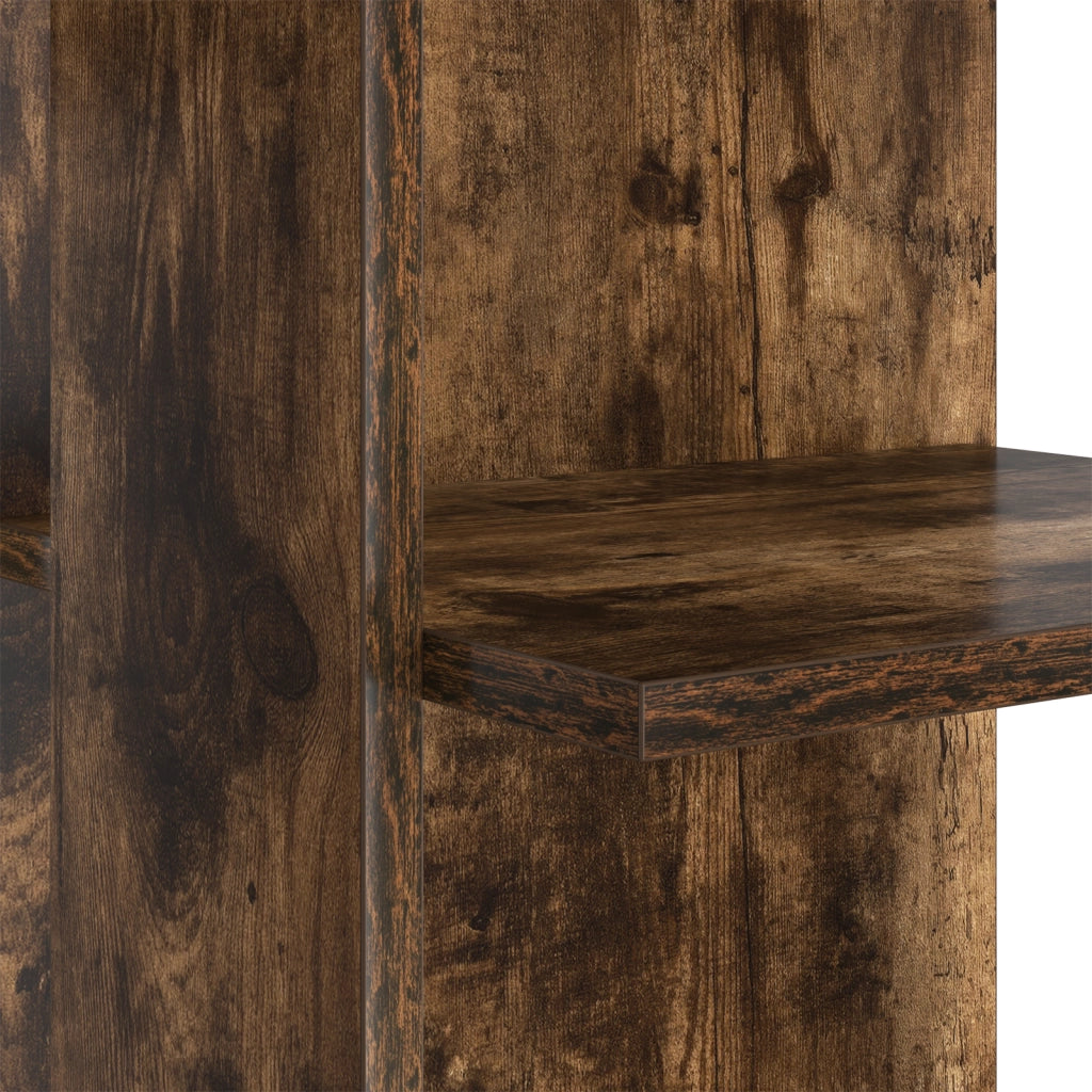 Scrivania Angolare Marrone Rovere Affumicato Legno Ingegnerizzato