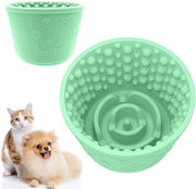 Bowl anti-gulping per cani in forma di pallina con effetto antiscivolo per un pasto sano e minore flatulenza (verde menta)