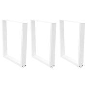Set di 3 gambe per tavolo da pranzo a forma di V regolabili ed esteticamente gradevoli 80 x 72-73,3 cm in acciaio bianco 02_0056951