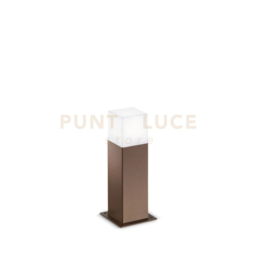 GES421- PALETTO ALLUMINIO 1 LUCE ATTACCO E27 COLORE RUGGINE H.30CM