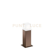GES421- PALETTO ALLUMINIO 1 LUCE ATTACCO E27 COLORE RUGGINE H.30CM