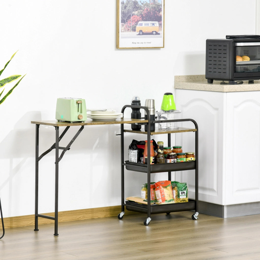Tavolino da cucina ¨C zephmum ¨C 118x36,5x82 cm marrone