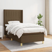 Giroletto a Molle con Materasso Marrone Scuro 80x200 cm Tessuto 3132108