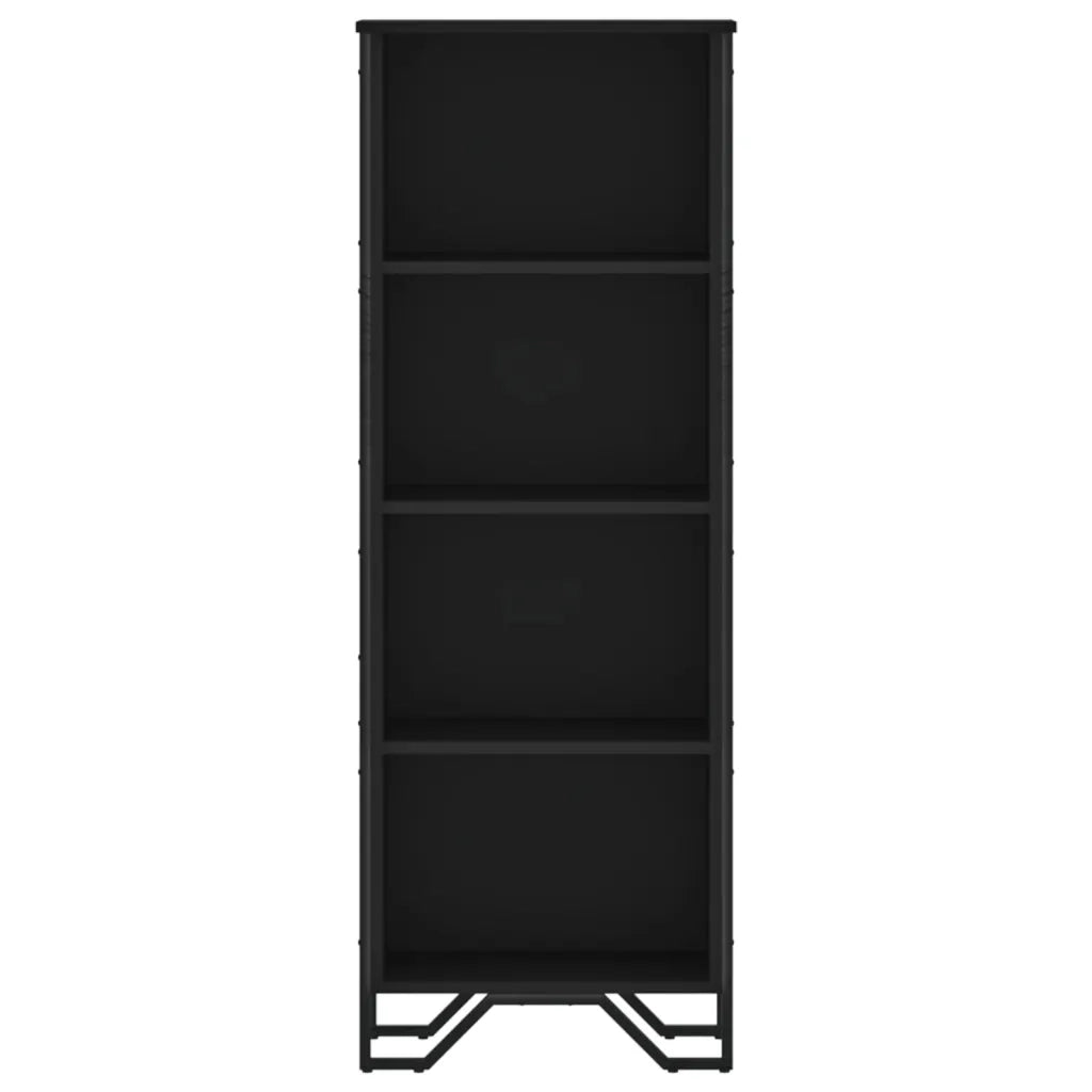 Libreria Nera 50x31x137,5 cm in Truciolato