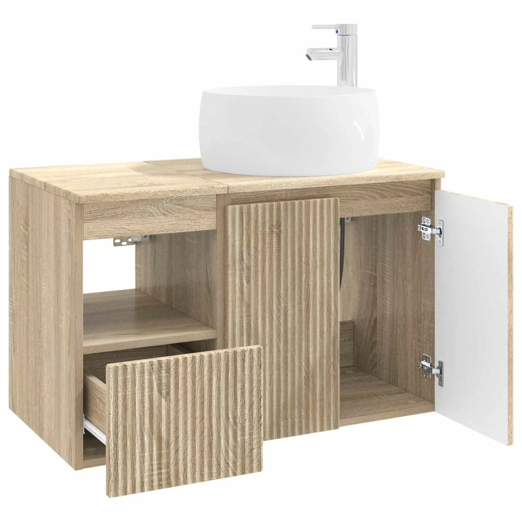 Set di mobili per il bagno 2 pz Rovere Sonoma 3404096