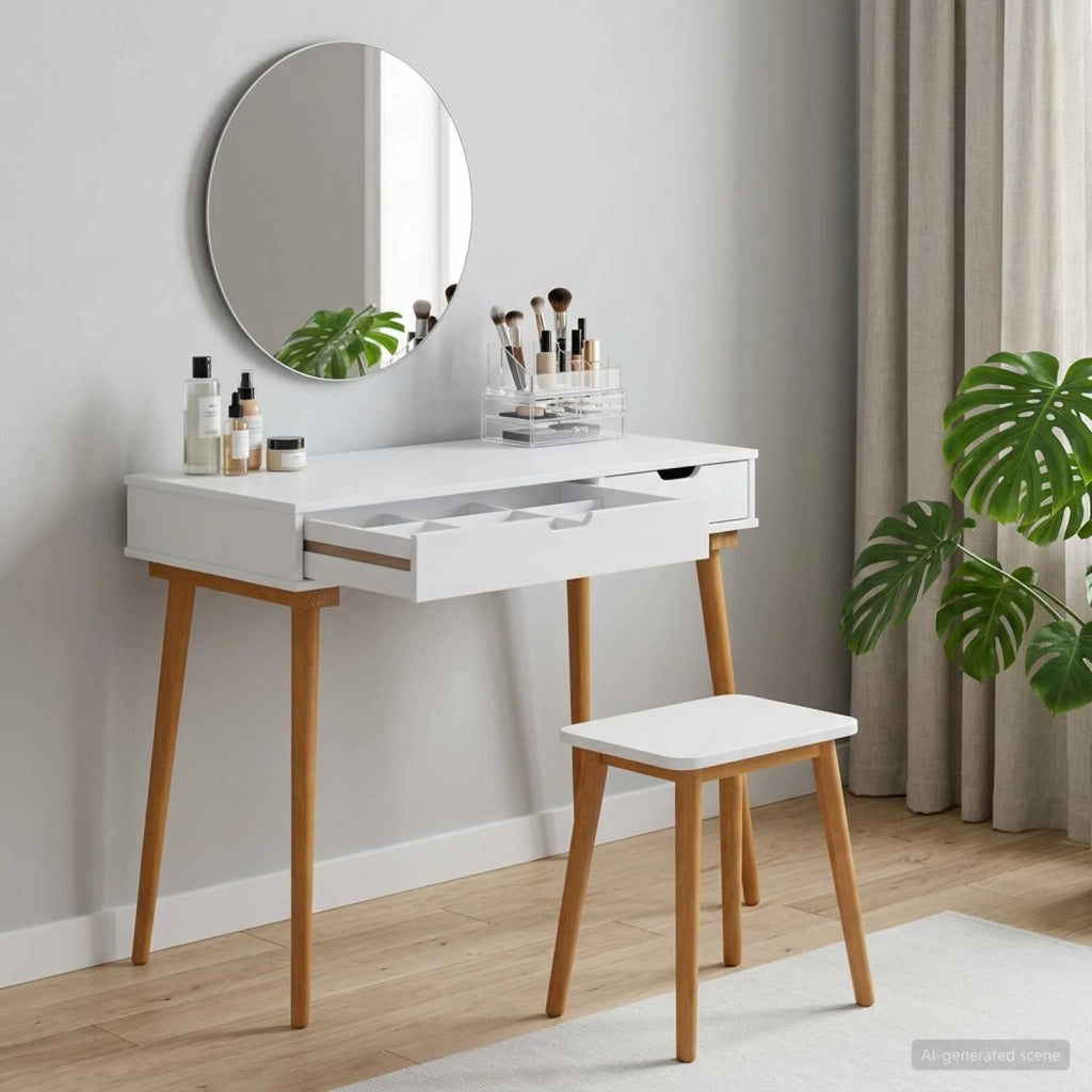 Tavolo da Trucco FAUSKE Bianco 100 x 50 x 78 cm 42040688