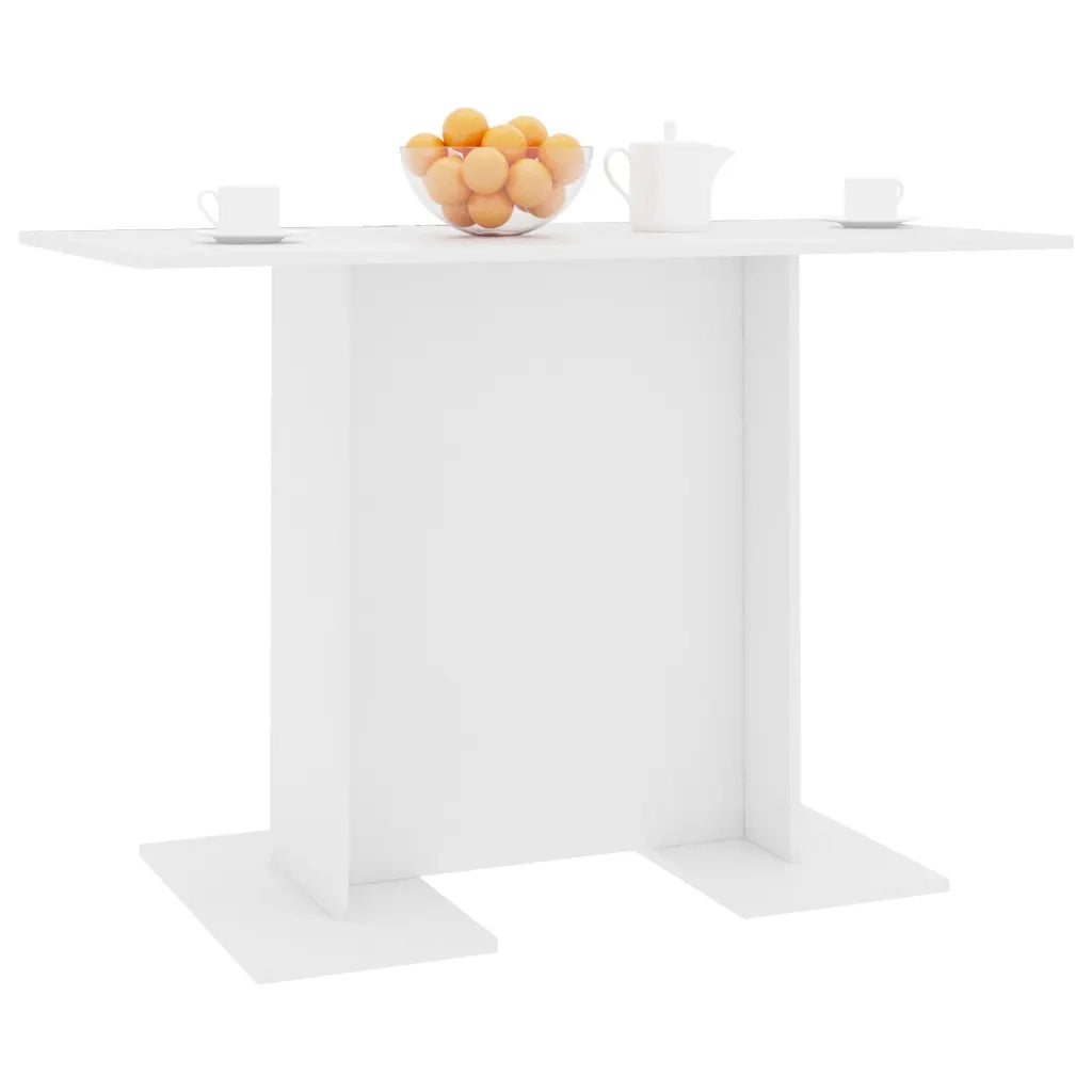 Tavolo da Pranzo Bianco 110x60x75 cm in Legno Multistrato 800243