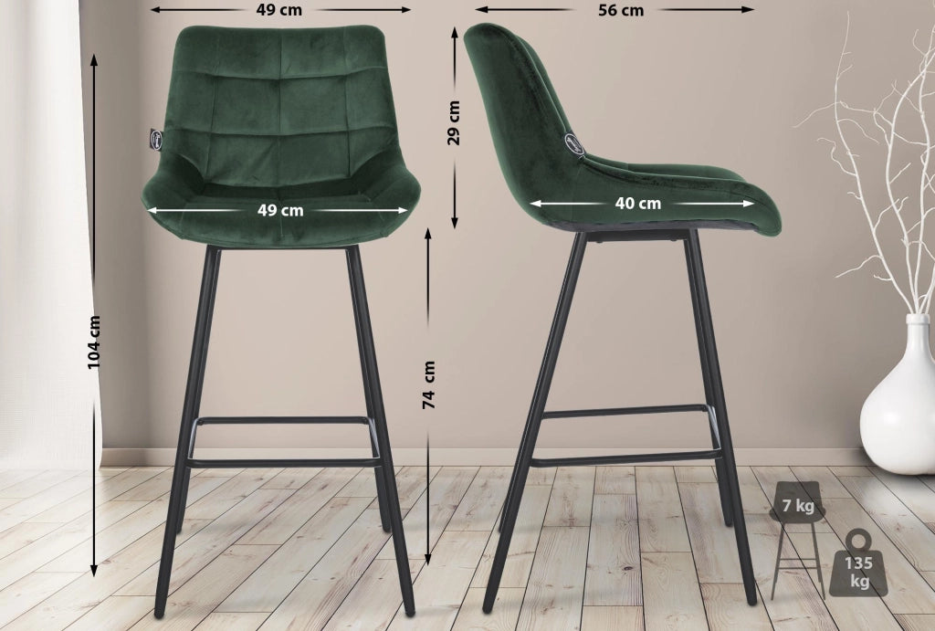 Barhocker Weston Samt
