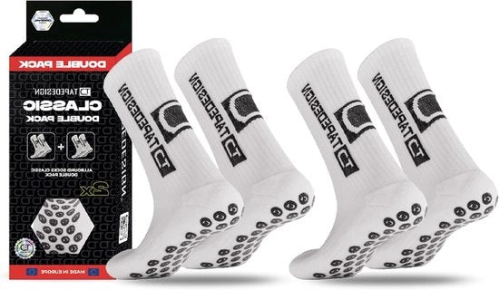 Gripsokken doppio pacchetto classico – 2 paia per calcio e sport – antiscivolo per scarpe
