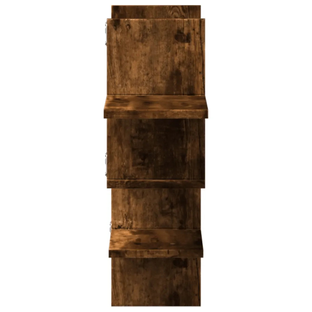 Mensola a Muro Rovere Fumo 124,5x18x60,5 cm in Truciolato 853267