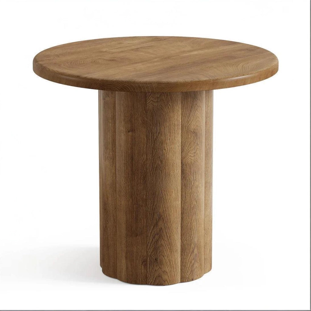 Tavolo rotondo da riunione 80 × 80 cm in MDF marrone