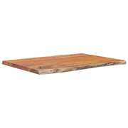 Piano Tavolo | Superficie Tavolo | Piano Scrivania 80x60x2,5 cm Rettangolare Legno Acacia Bordi Vivi