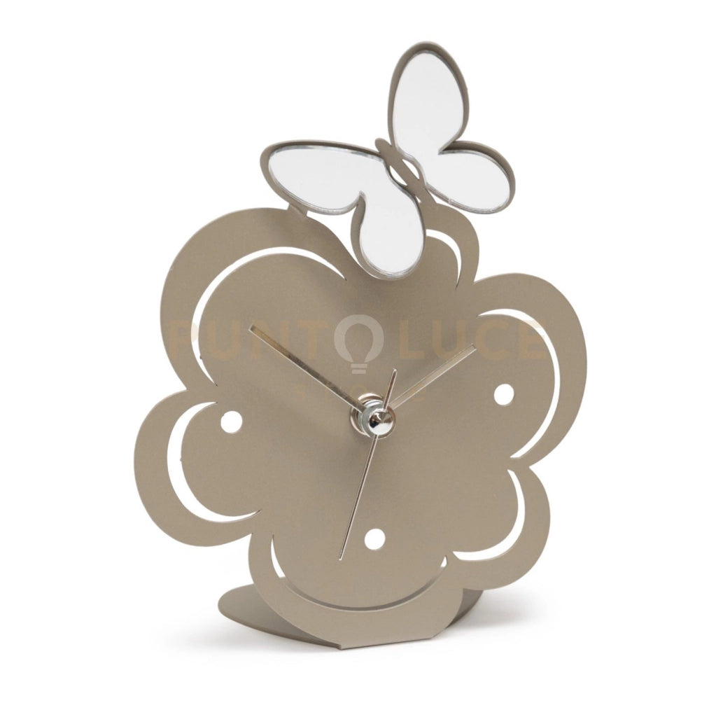 orologio farfallina decorato Sabbia in Ferro 13x17cmh