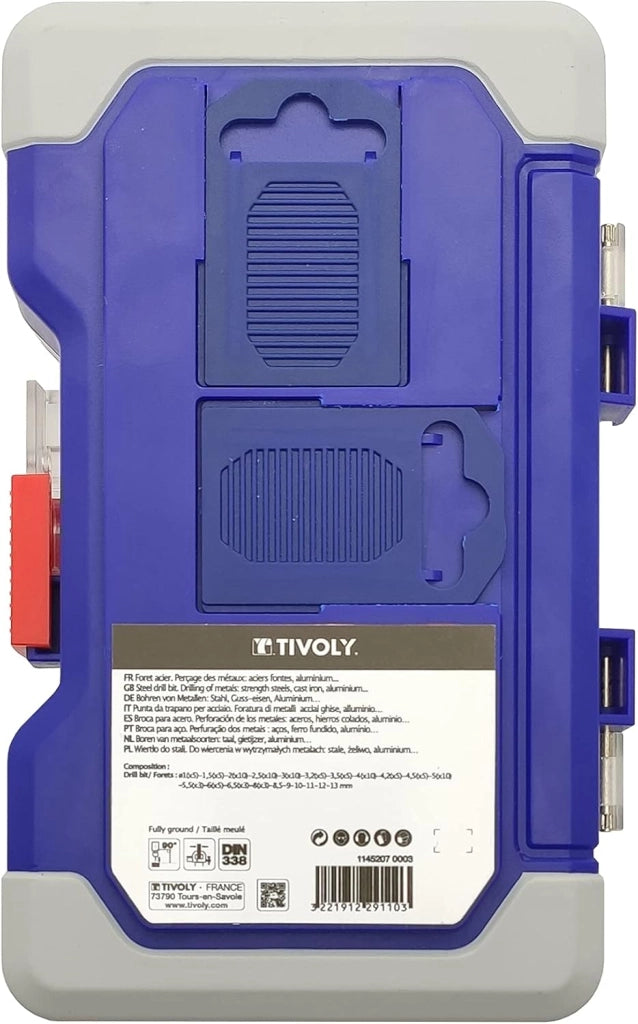 11452070003 Ranger 100-Piece Drill Bits 14520 Metal HSS Case