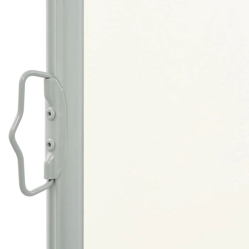 Tenda da sole laterale retrattile/schermo protettivo per patio giardino terrazza balcone 100 x 300 cm bianco sporco 02_0007177