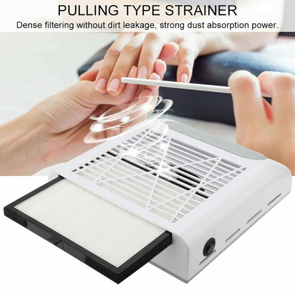 ASPIRATORE POLVERI DA TAVOLO UNGHIE NAIL ART MANICURE PROFESSIONALE 80W BQ-858-8