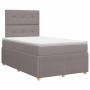 Letto box spring con materasso Tortora 120 x 190 cm Tessuto 3454351