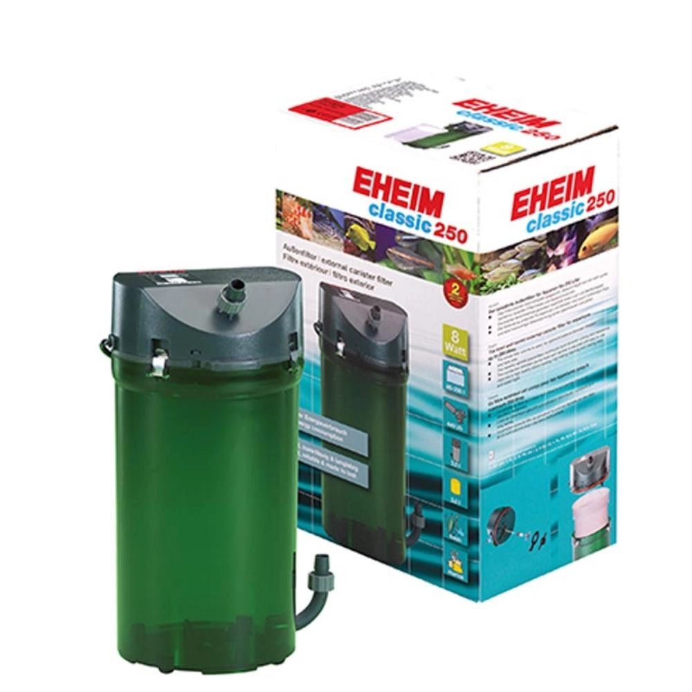 Eheim Classic 250 Filtro Esterno con Spugne e 2 Rubinetti A Sgancio Rapido 8w 440 L/H