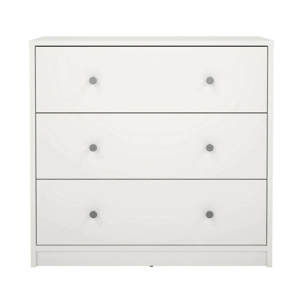 Cassettiera Alert, Settimino multiuso, Comò camera da letto, Mobile con cassetti, 72x30 h68 cm, Bianco