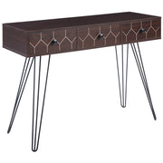 Consolle legno scuro e nero 110 x 39 cm 3 cassetti mobili soggiorno sala da pranzo camera da letto