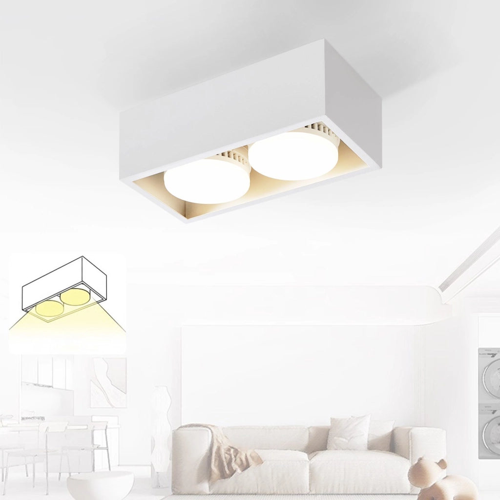 ZMH Faretto da soffitto LED 2 fiamme da incasso GX53 bianco