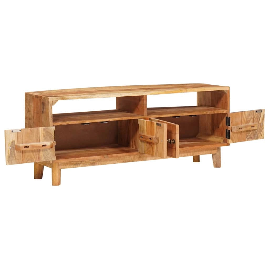 Mobiletto portaoggetti moderno e compatto rettangolare 110 x 30 x 45 cm ampio spazio di archiviazione legno di mango marrone 02_0058089