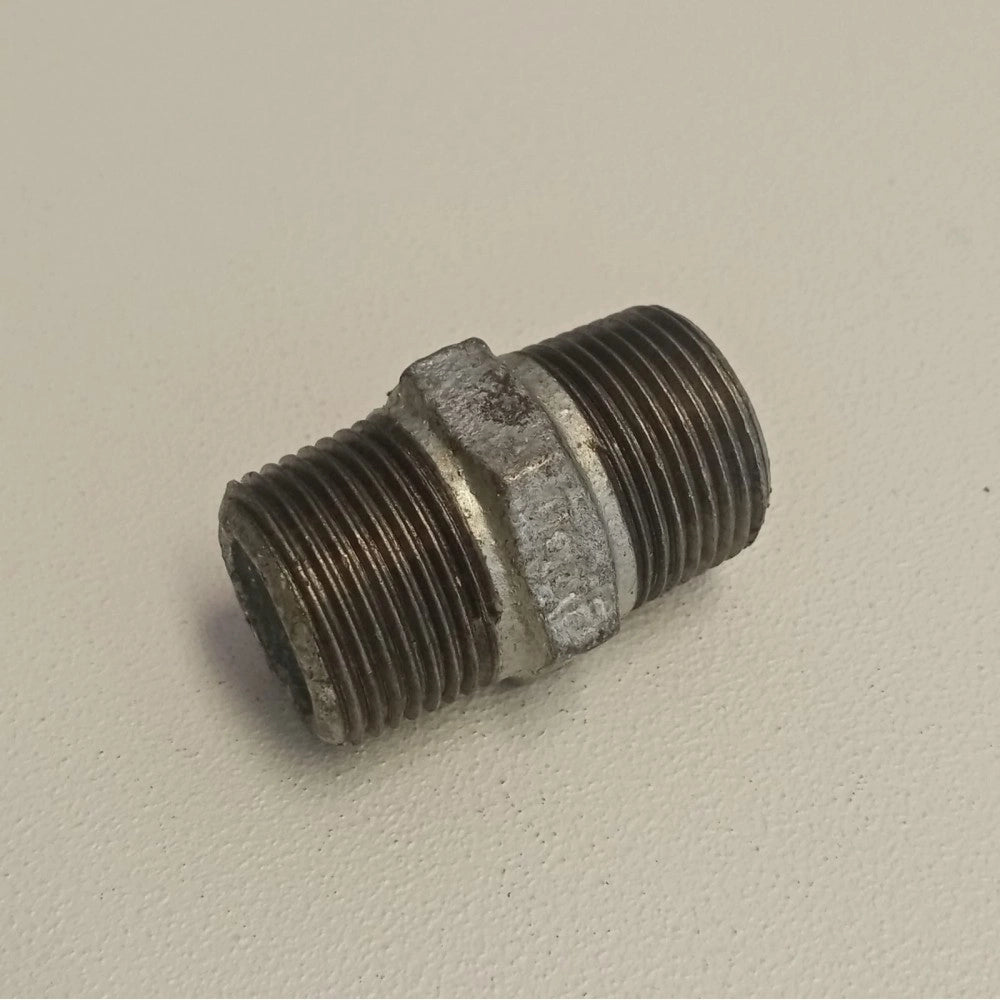 Raccordo mm 1''+1/4 niples nipplo doppia vite di ghisa zincata malleabile