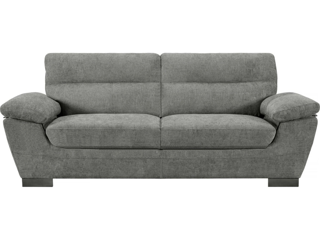 Divano fisso in tessuto "Dallas" - 210 X 88 X 90 cm - 3 posti - Grigio
