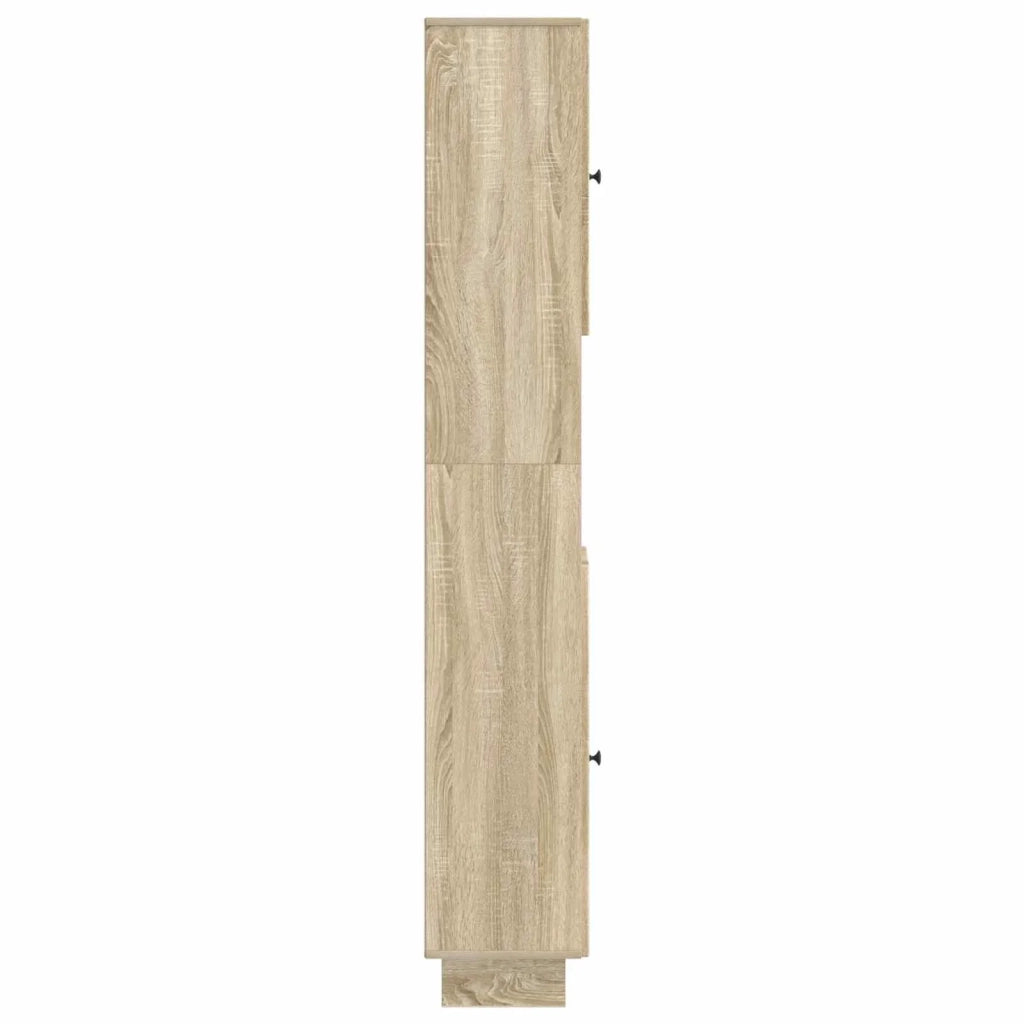 Armadio da Bagno con Ripiano Aperto EDE Rovere Sonoma 895937