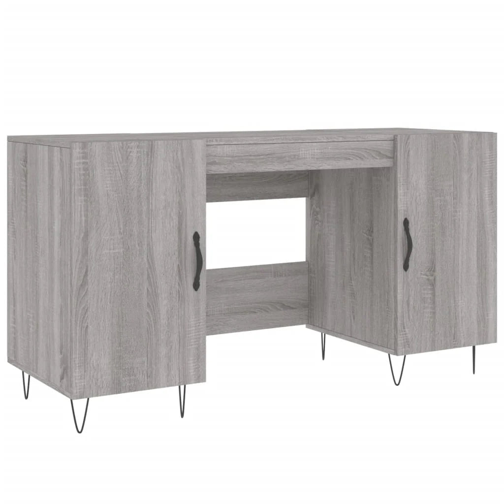 Scrivania Sonoma postazione computer mobile per computer scrivania da studio 140 x 50 x 75 cm legno ingegnerizzato grigio 02_0023952