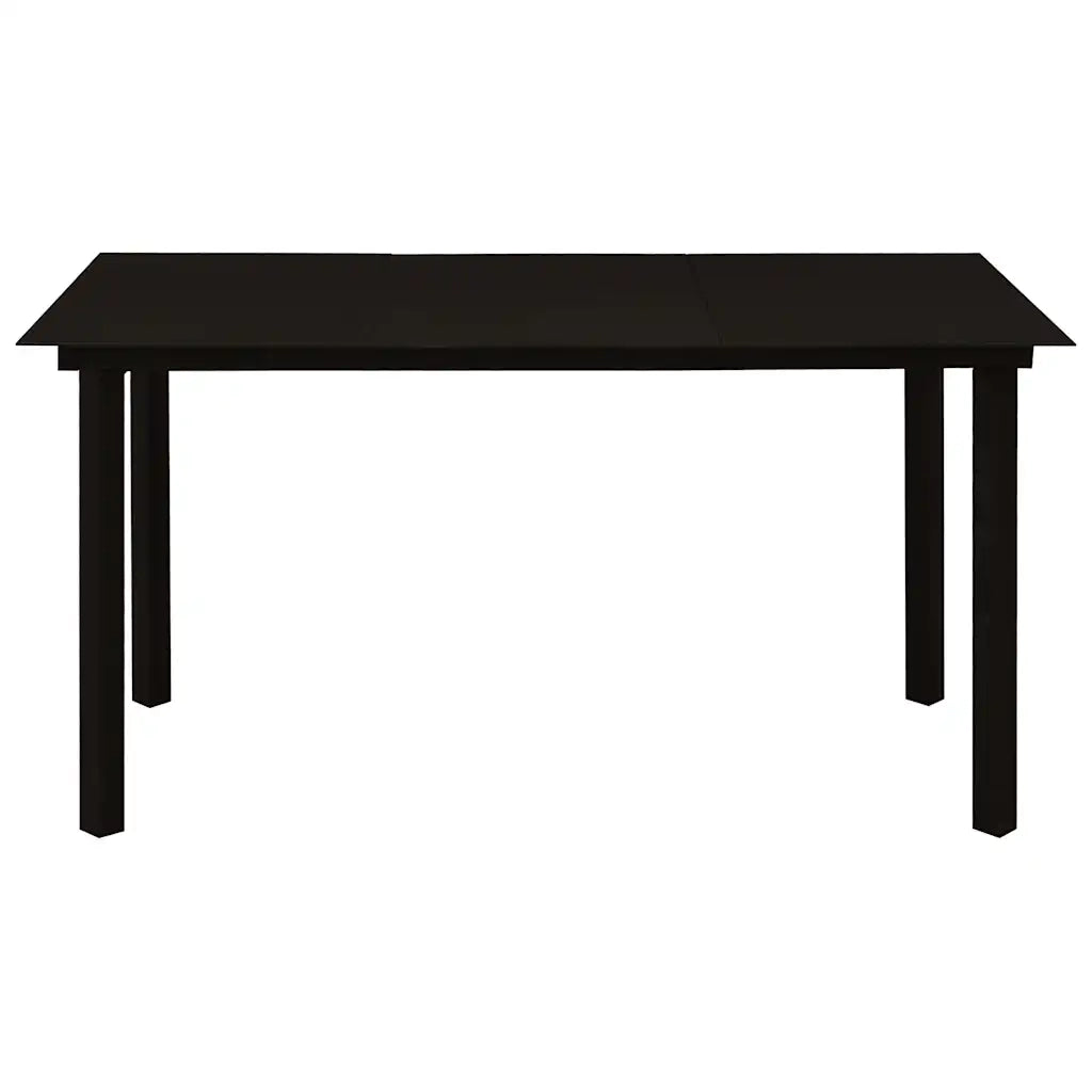 Set da Pranzo da Esterni 5 pz in Corda di Cotone e Acciaio Nero 3058279