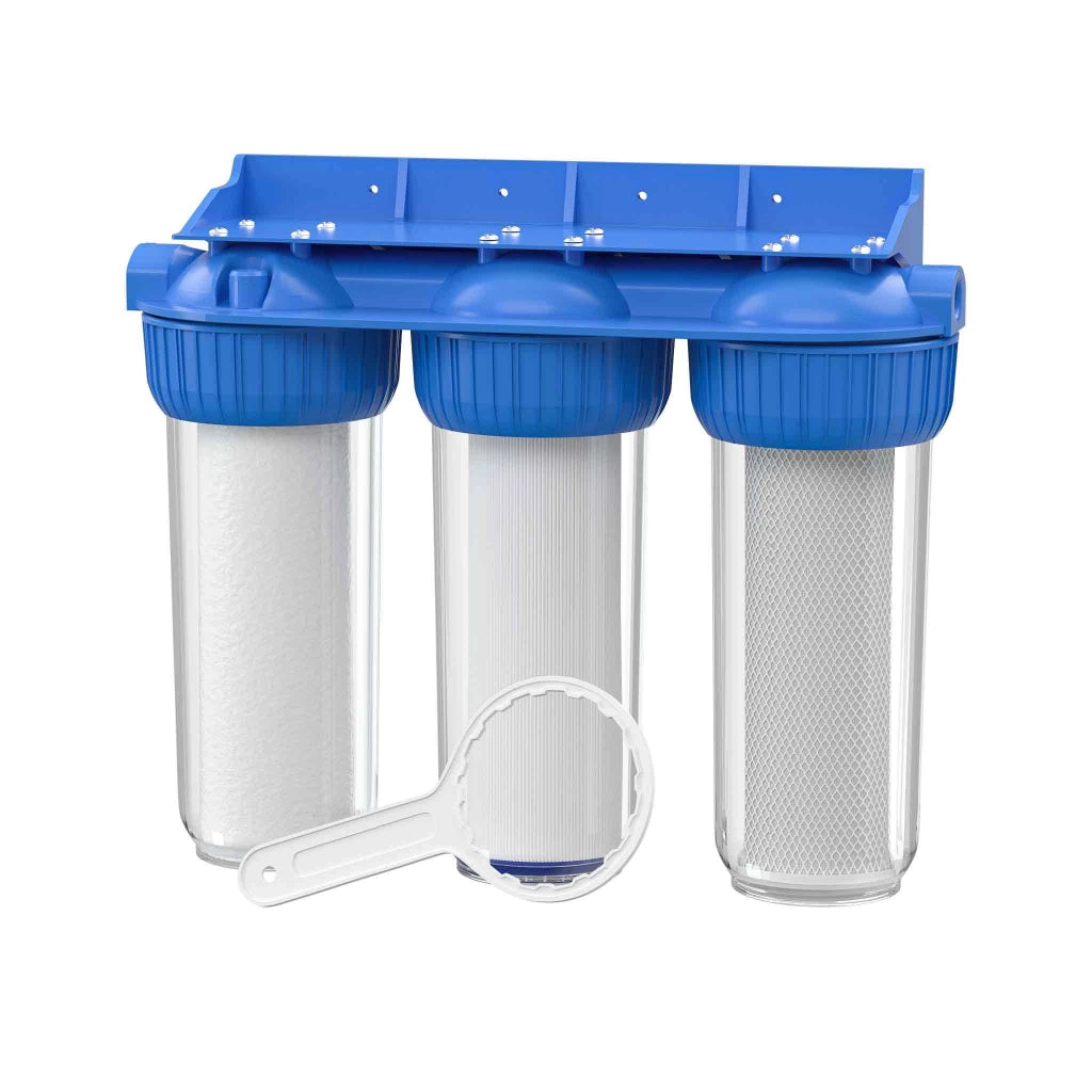 Naturewater NW-BR10B4 Filtro acqua a cartuccia, 3 stadi 26,16 mm con cartucce filtranti per filtrazione acqua