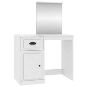Toletta con specchio 90 x 50 x 132,5 cm legno ingegnerizzato bianco 02_0006255