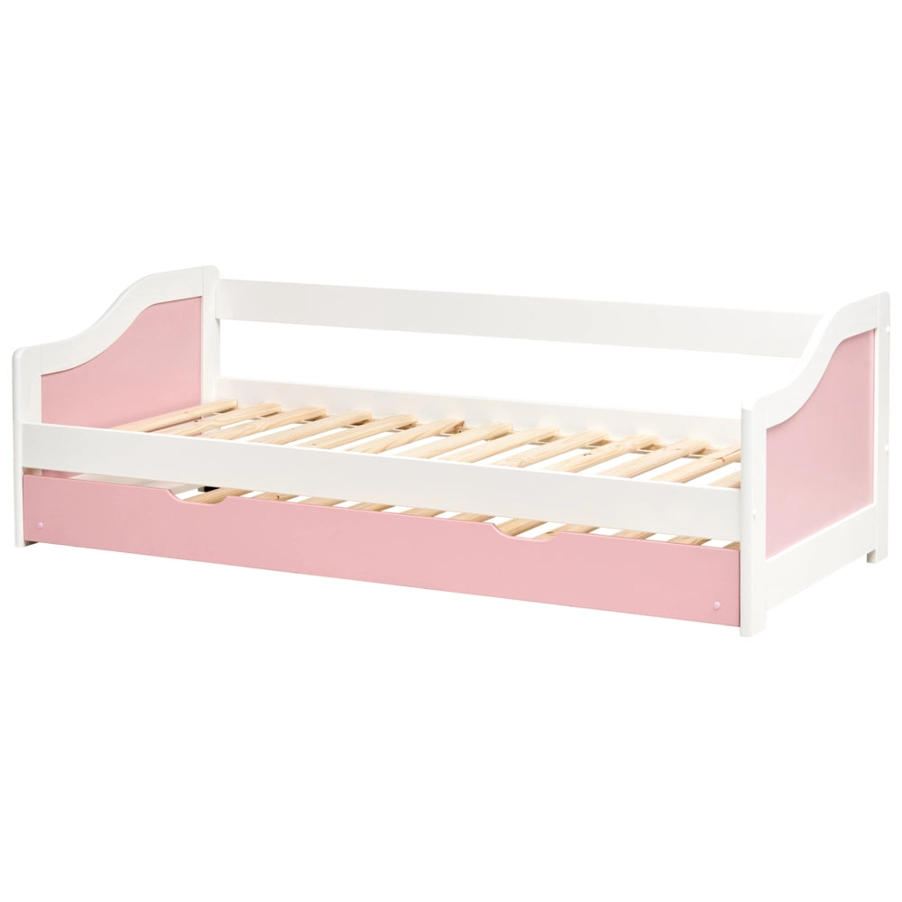 Letto a scomparsa in legno di pino chiaro con struttura in velluto UE misura singola 90 x 200 cm Telaio a doghe Extra Telaio a scomparsa