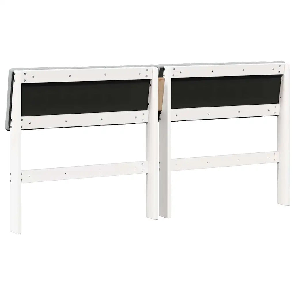 Testiera imbottita-Testiera con Cuscini-Testata Grigio chiaro 160 cm Pino massello 497467