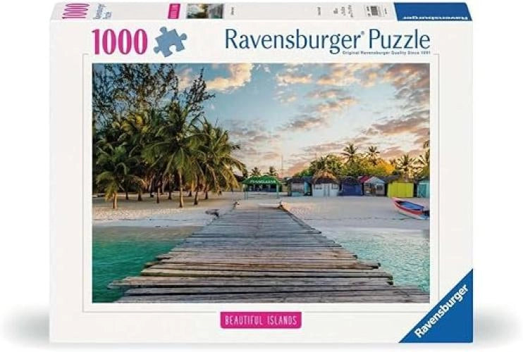 Puzzle 1000 Pezzi Paradiso Delle Maldive | Puzzle 1000 Pezzi Paesaggi Con Una Misura Di 70x50 Cm,Età 14+