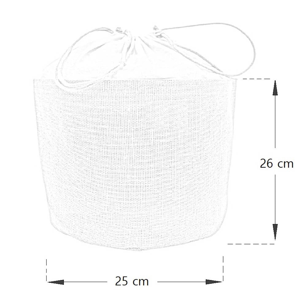 Set 10 sacchi tondi in juta con chiusura a cordoncino h 26 cm x 25 cm resistenti