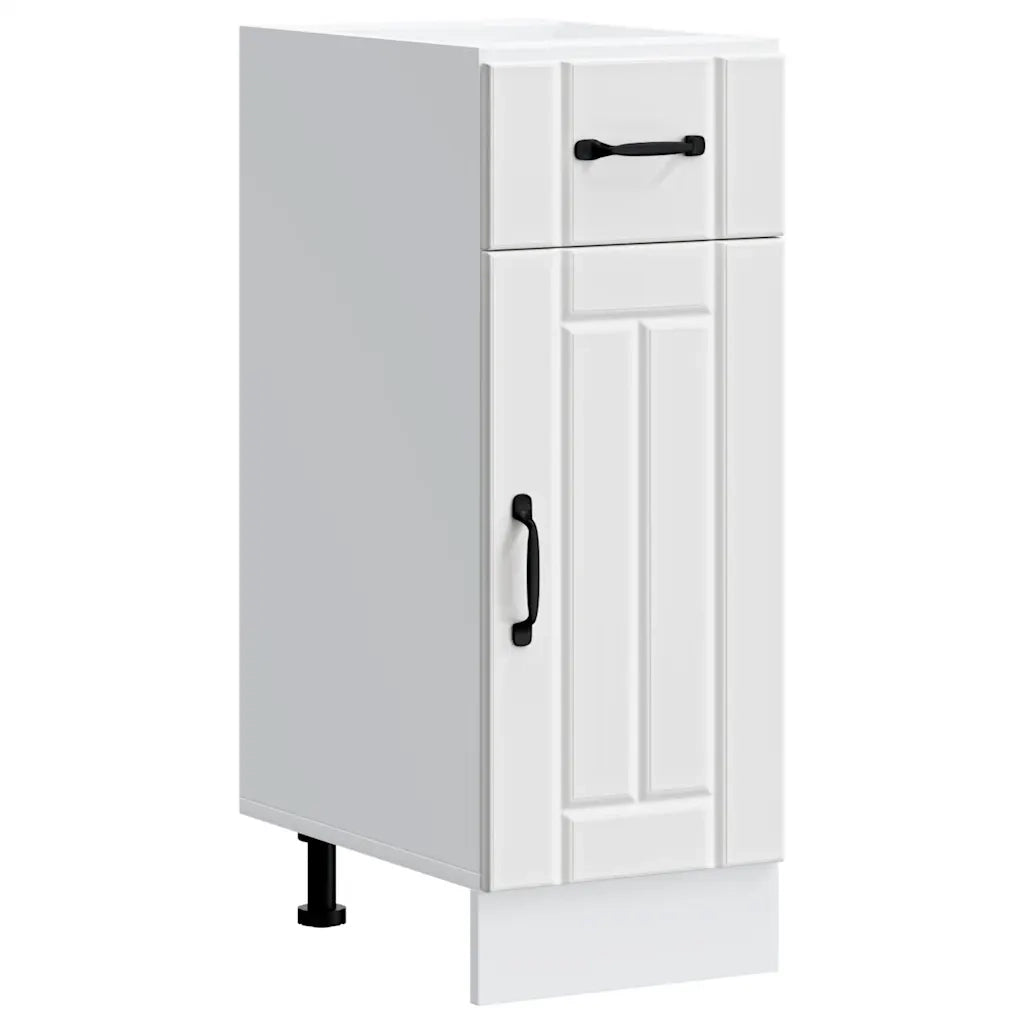 Mobile da cucina moderno con spazio ottimizzato e ante pratiche 30 x 46 x 81,5 cm legno composito bianco 02_0050052