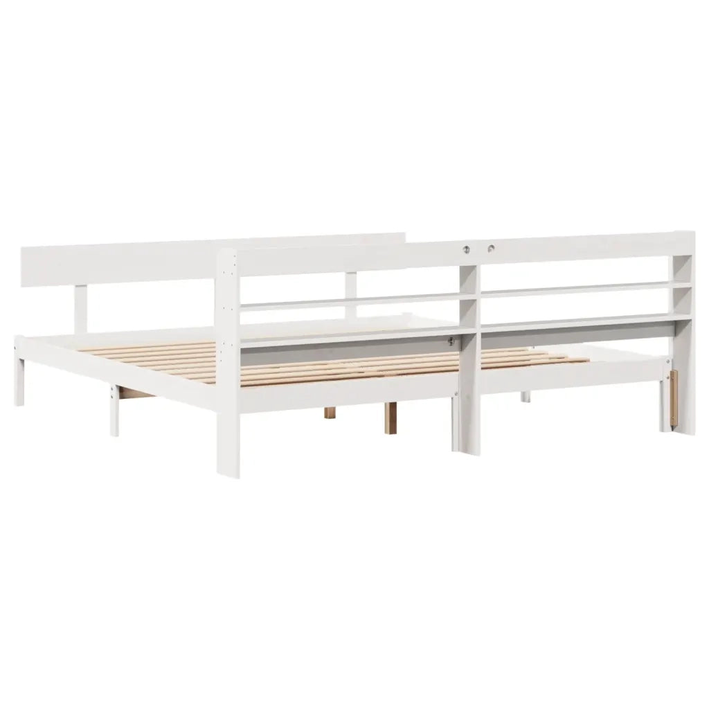 vidaXL Letto senza Materasso Bianco 180x200 cm Legno Massello di Pino