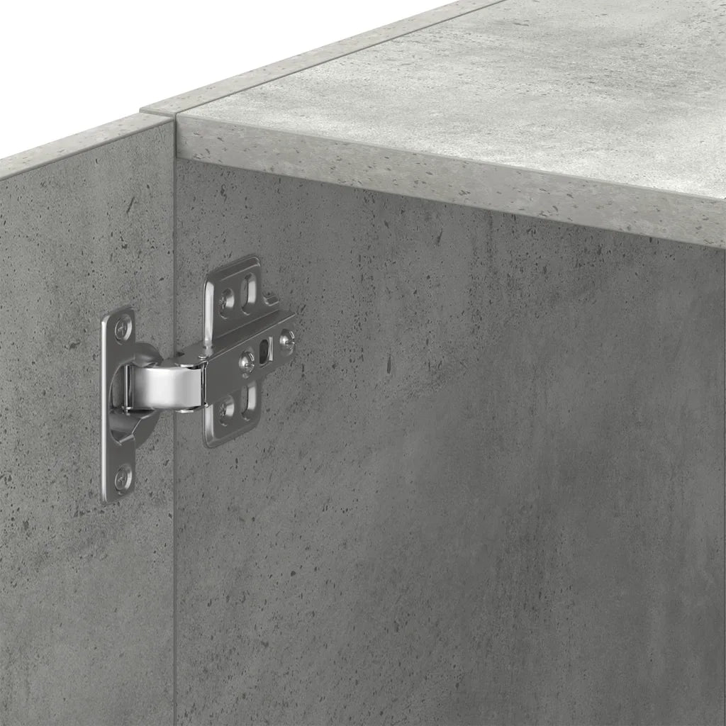 Mobile Sottile Grigio Cemento 30x42,5x225 cm in Truciolato 3281269