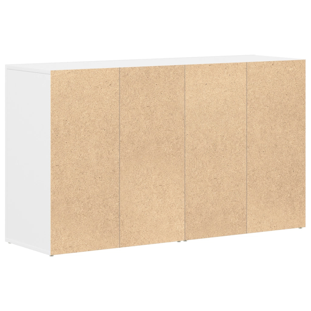 Credenza Bianca Bianca Legno 120 x 36 x 69 cm Stoccaggio