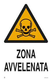 CARTELLO SEGNALETICO ZONA AVVELENATA  cm. 20x30 10.00 pz
