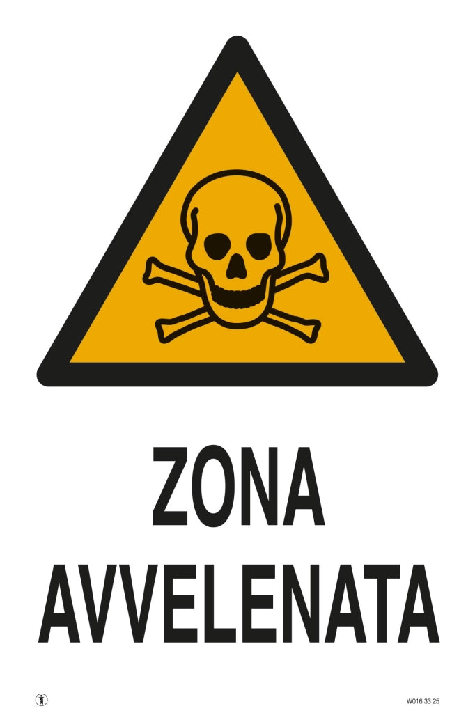 CARTELLO SEGNALETICO ZONA AVVELENATA  cm. 20x30 10.00 pz