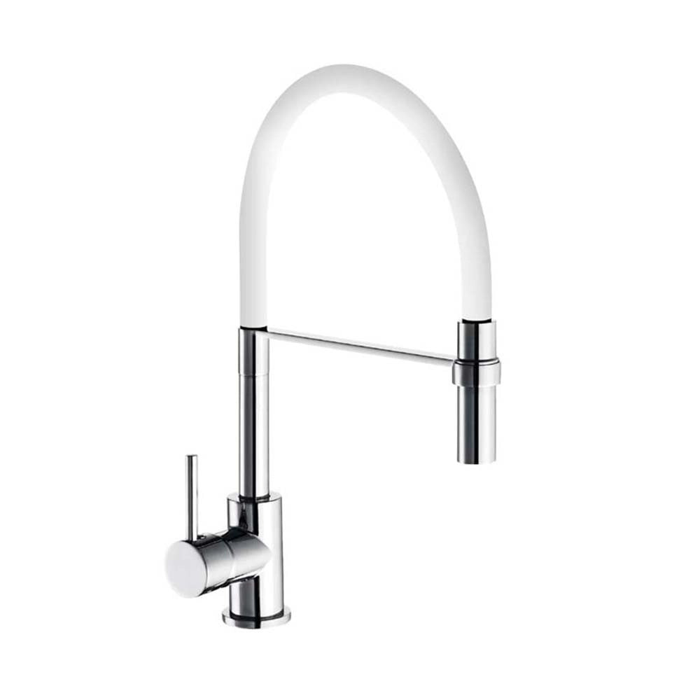 Rubinetto lavello serie winter a bocca alta, bianco