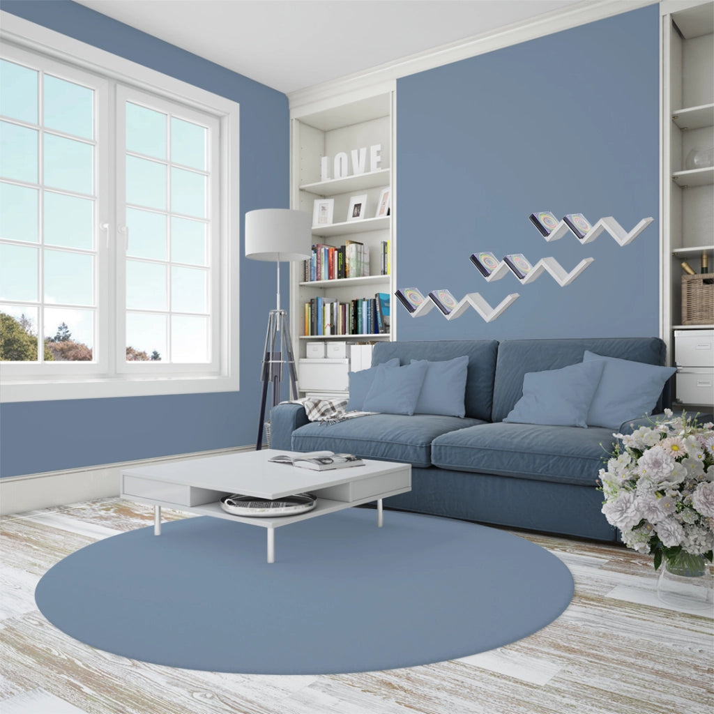 MAURY'S MENSOLA ZIG ZAG DIMENSIONI 59X12X12 CM IN COLORE BIANCO EFFETTO LEGNO