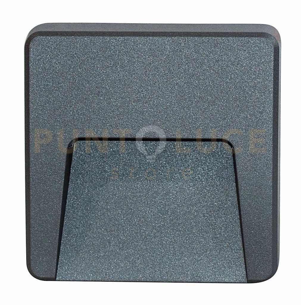 EXTRA SEGNAPASSO ESTERNO 1 LUCE GRIGIO ANTRACITE IP65 LED CCT 3000/4000/6500 °K 3W 300 lm 230V CONFEZIONE DA 10 PEZZI