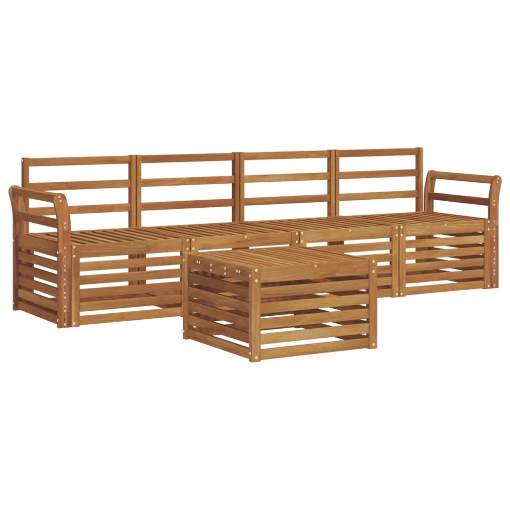 Set divani Naturale Legno di Acacia Massello